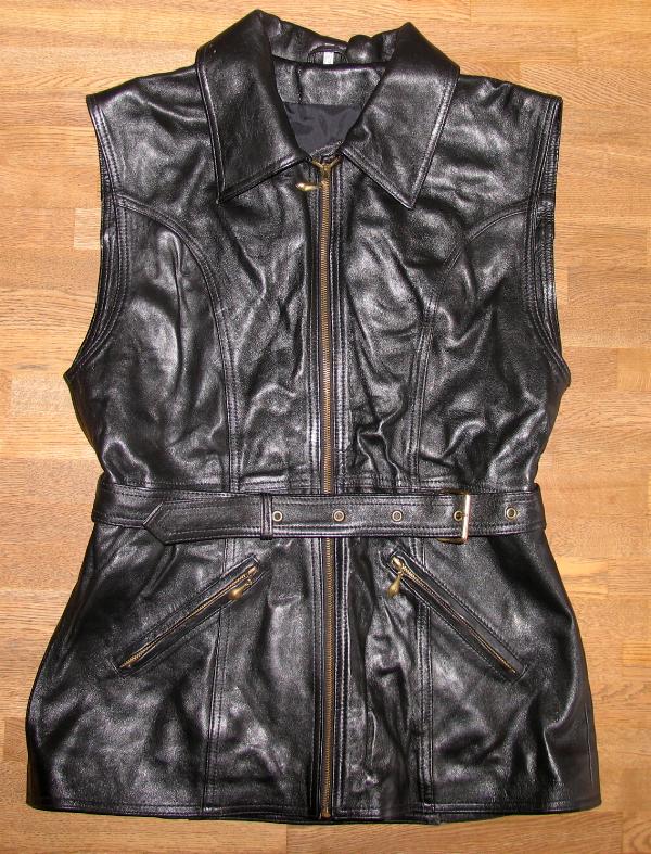 lederweste damen lang